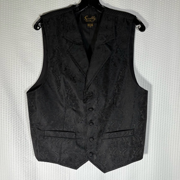 Men's Black Formal Vest - Picture 2 of 7
